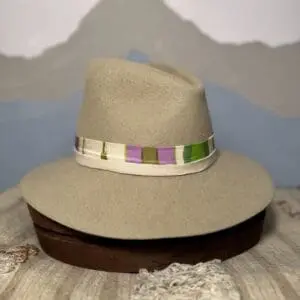 Bone Handmade Custom Rabbit Felt Hat Side View 00040