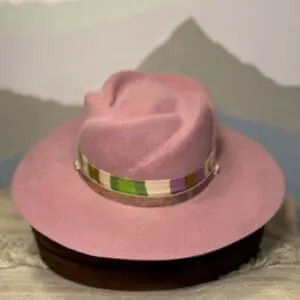 Colorado Shooting Star Flower Custom Coypu Felt Hat from Colorado Crown Co.
