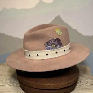 Poppi Handmade Custom Rabbit Felt Velour Hat Poppy View 00080